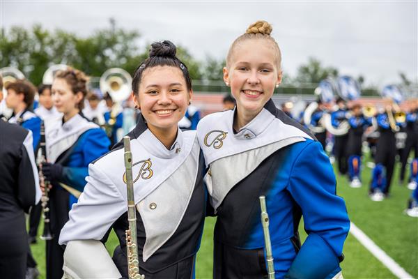 Brentwood High band members smile